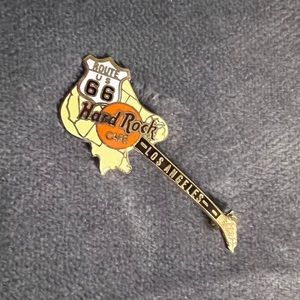 Hard Rock Cafe Vintage Route 66 Las Angeles Collectable Guitar Pin